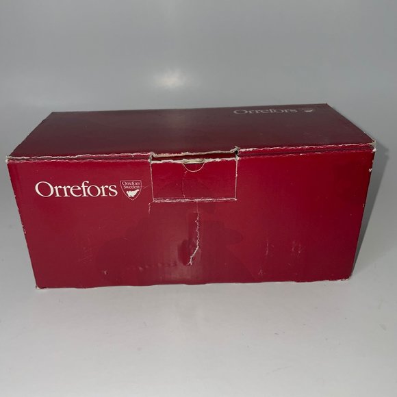 Orrefors Sweden Crystal Glass Ice Cube Votives 2 Piece Set MCM - Picture 2 of 11